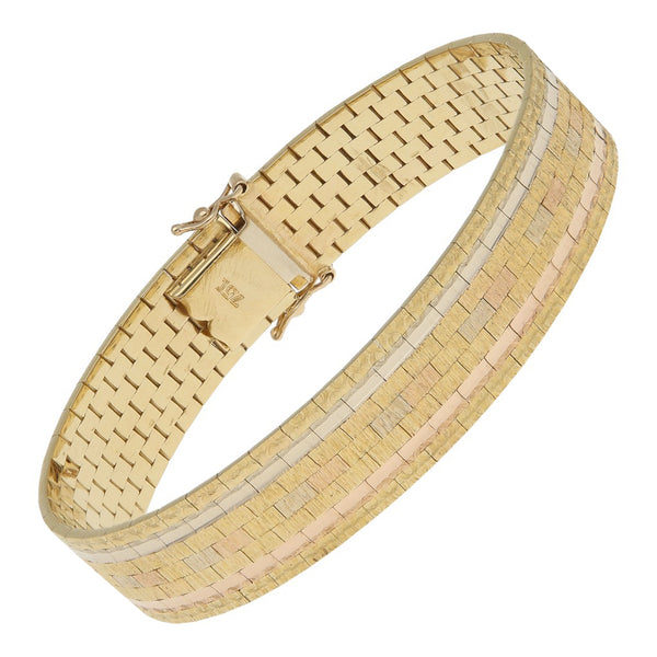 Pulsera eslabón articulado en oro amarillo 18 kilates.