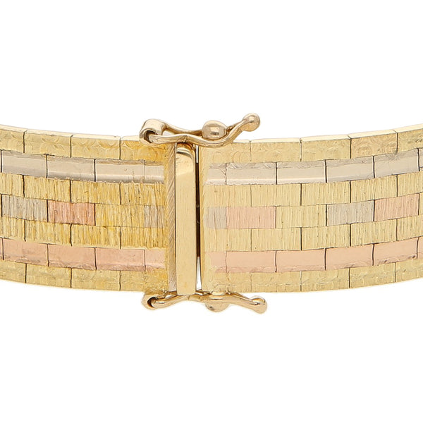 Pulsera eslabón articulado en oro amarillo 18 kilates.