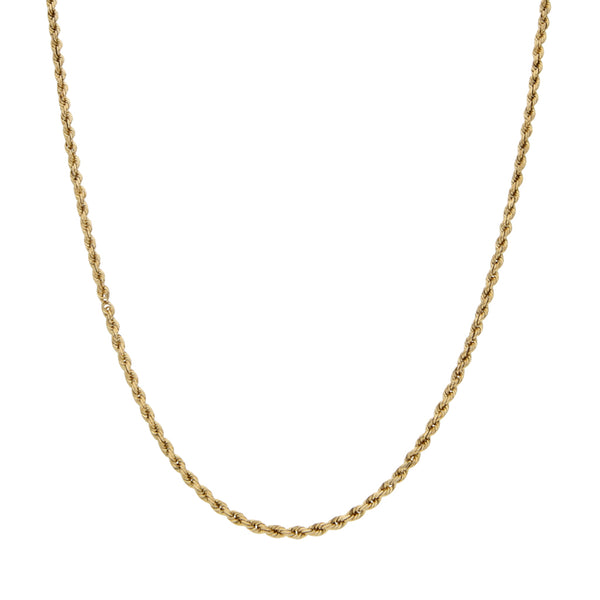 Collar eslabón torzal en oro amarillo 14 kilates.