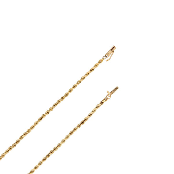 Collar eslabón torzal en oro amarillo 14 kilates.