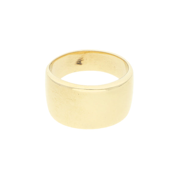 Anillo liso en oro amarillo 14 kilates.