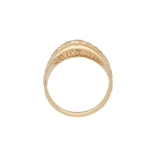 Anillo barroco con sintético en oro amarillo 14 kilates.