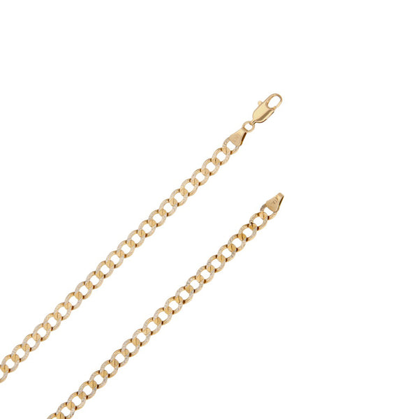 Collar eslabón encontrado platinado y medalla motivo cristo en oro dos tonos 14 kilates.