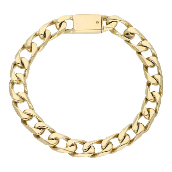 Pulsera eslabón encontrado en oro amarillo 14 kilates.