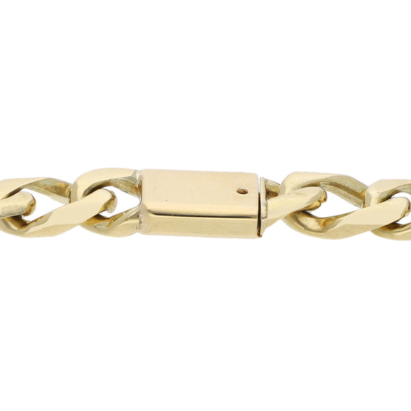 Pulsera eslabón encontrado en oro amarillo 14 kilates.