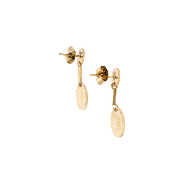 Broqueles diseño especial en oro amarillo 18 kilates.