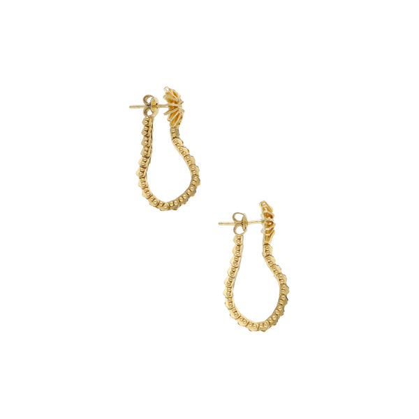 Broqueles boleados en oro amarillo 18 kilates.