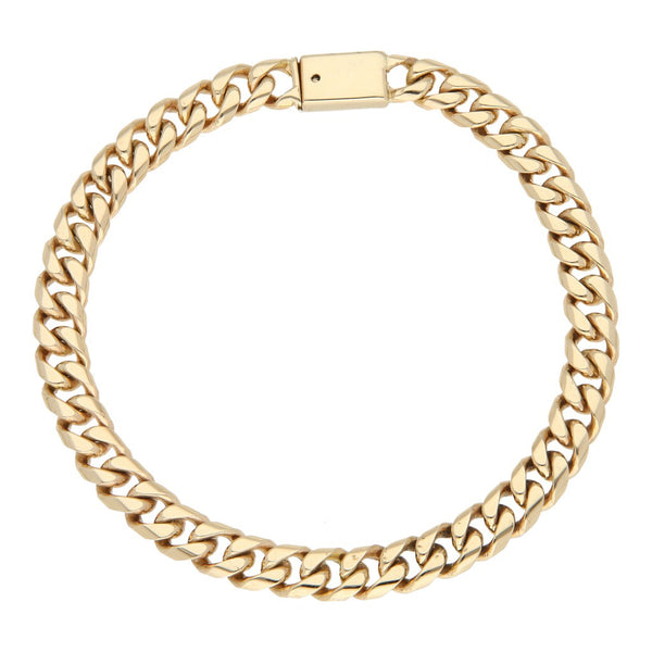 Pulsera eslabón encontrado en oro amarillo 14 kilates.