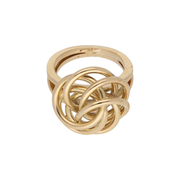 Anillo calado en oro amarillo 14 kilates.