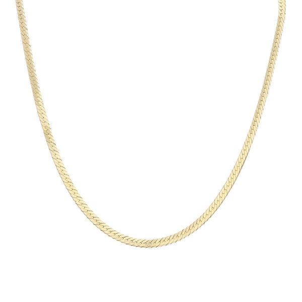 Collar eslabón tejido en oro amarillo 14 kilates.