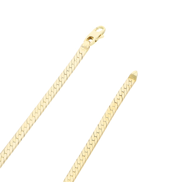 Collar eslabón tejido en oro amarillo 14 kilates.