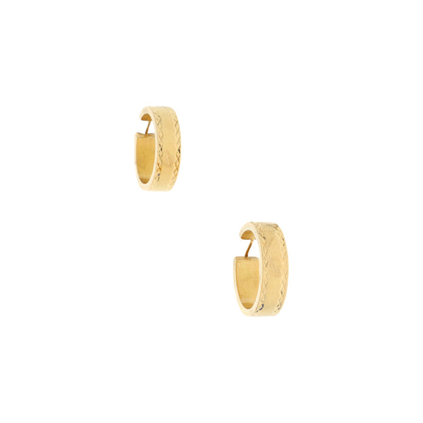 Arracadas huecas en oro amarillo 16 kilates