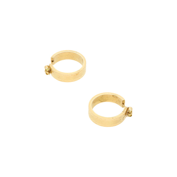 Arracadas huecas en oro amarillo 16 kilates