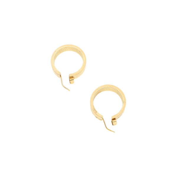 Arracadas huecas en oro amarillo 16 kilates
