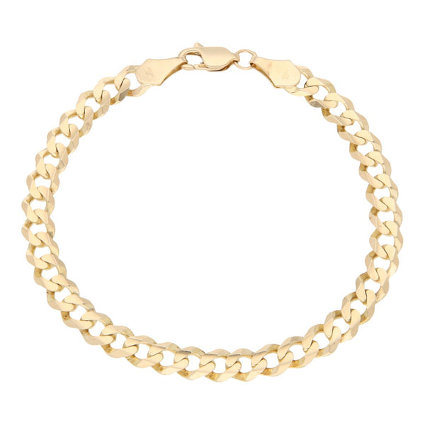 Pulsera eslabón encontrado en oro amarillo 14 kilates.