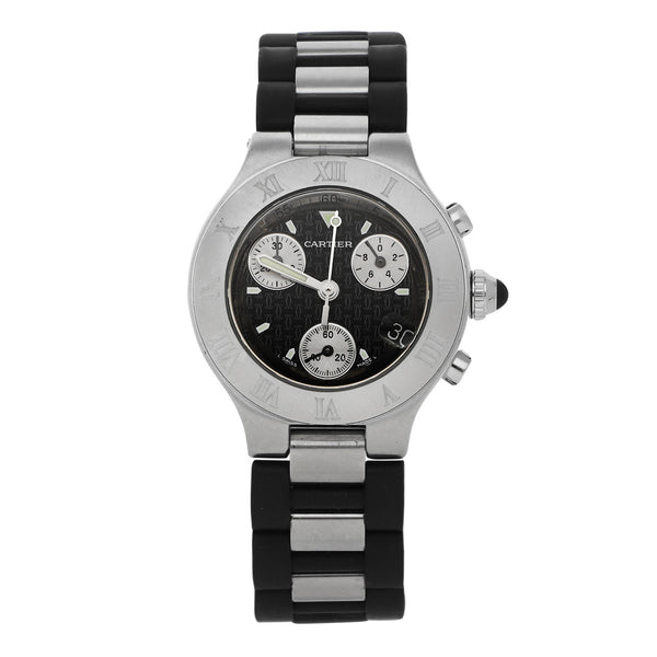 Reloj Cartier para dama modelo 21 Chronoscaph.