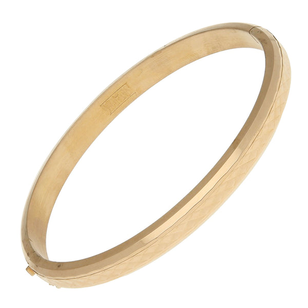 Pulsera de arillo facetada en oro amarillo 18 kilates.