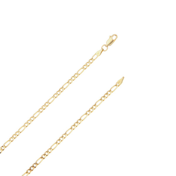 Collar de tres eslabones por uno en oro amarillo 14 kilates.