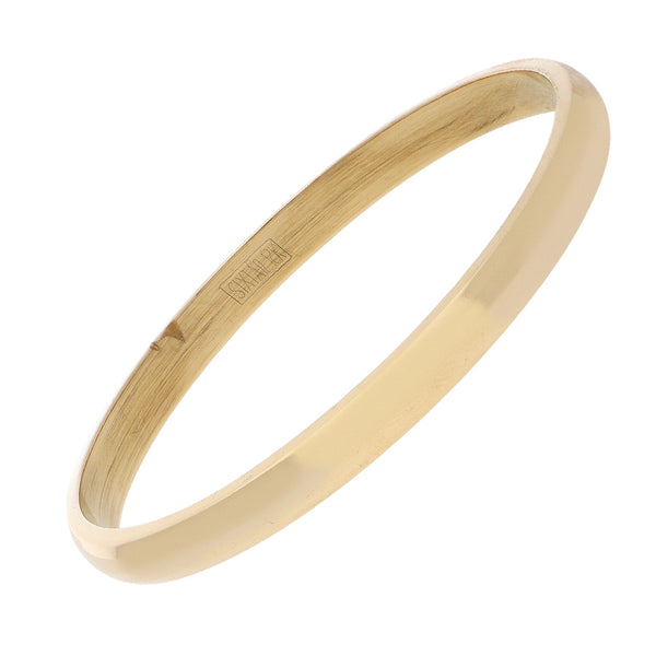 Pulsera de arillo facetada en oro amarillo 18 kilates.