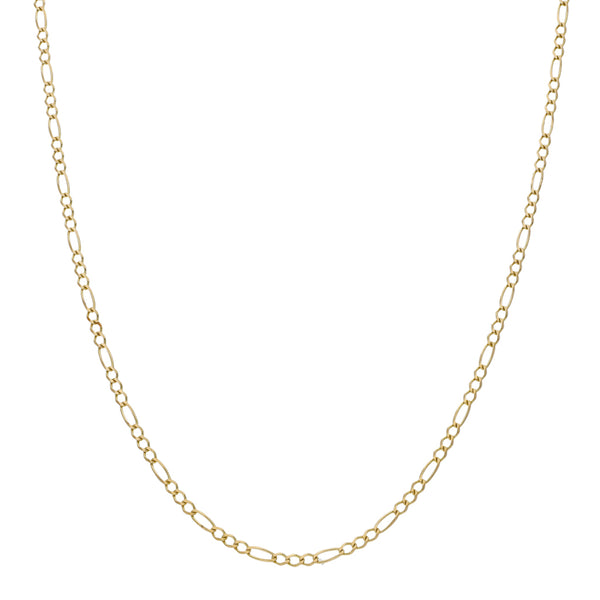 Collar de tres eslabones por uno en oro amarillo 14 kilates.