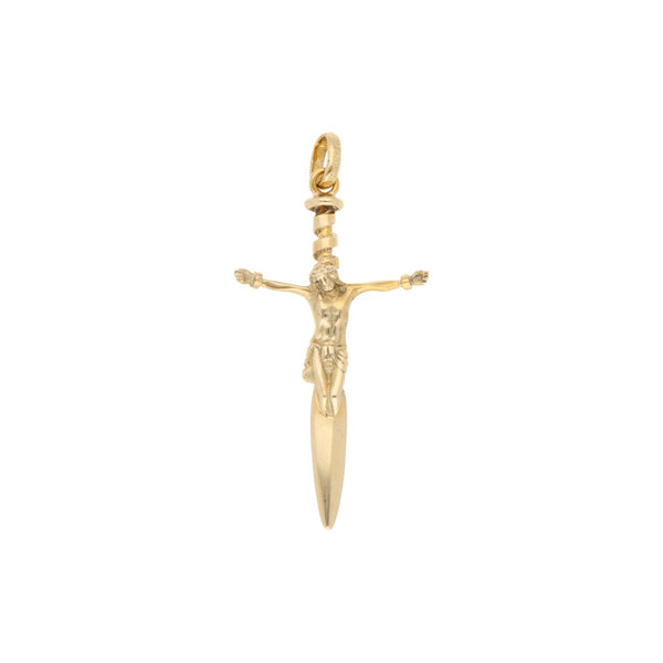 Cristo diseño especial en oro amarillo 14 kilates.