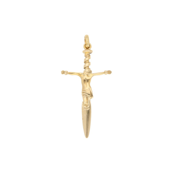 Cristo diseño especial en oro amarillo 14 kilates.