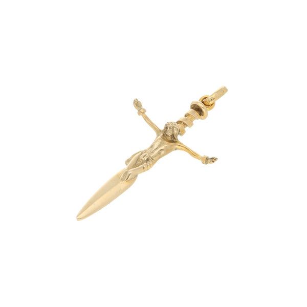 Cristo diseño especial en oro amarillo 14 kilates.