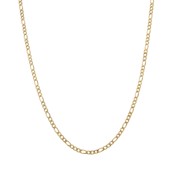 Collar de tres eslabones por uno en oro amarillo 14 kilates.