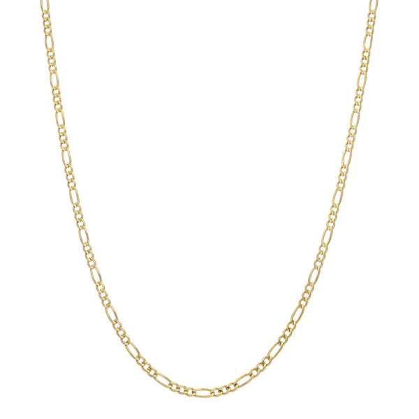Collar de tres eslabones por uno en oro amarillo 14 kilates.