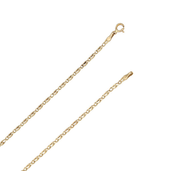 Collar eslabón nudo egipcio en oro amarillo 14 kilates.
