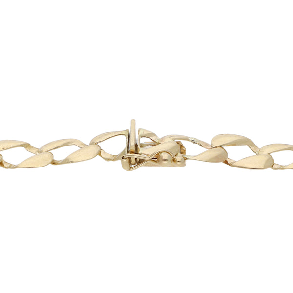 Pulsera eslabón encontrado en oro amarillo 14 kilates.