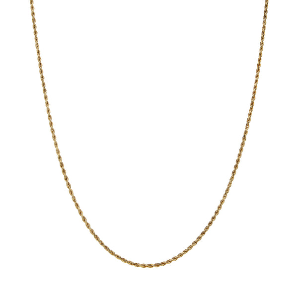 Collar eslabón torzal en oro amarillo 14 kilates.