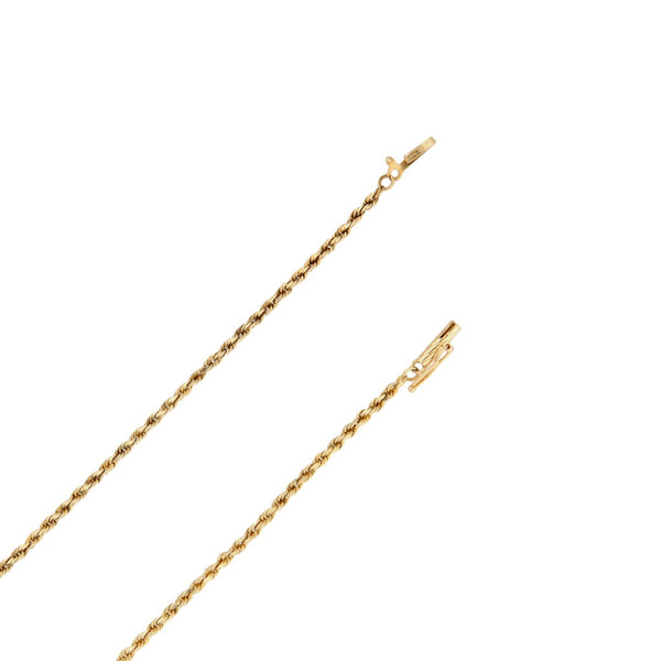 Collar eslabón torzal en oro amarillo 14 kilates.