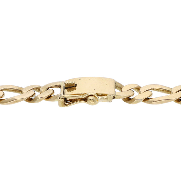 Pulsera eslabón combinado en oro amarillo 14 kilates.