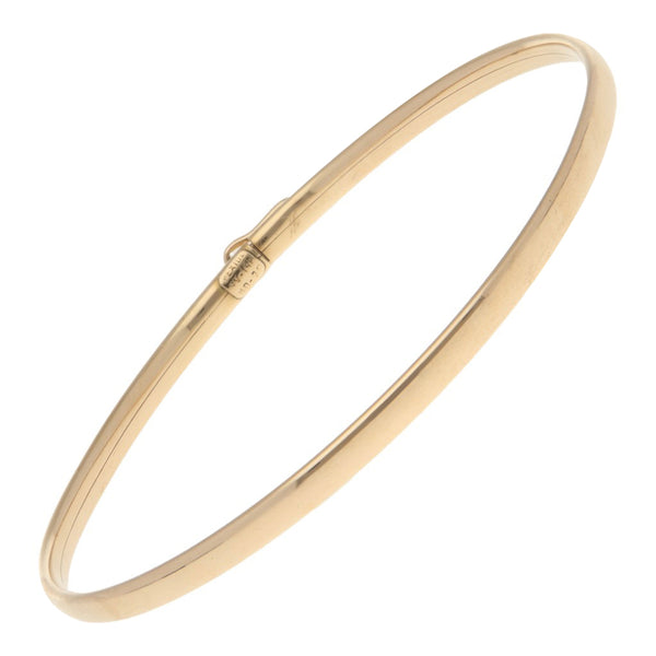 Pulsera de arillo lisa en oro amarillo 14 kilates.