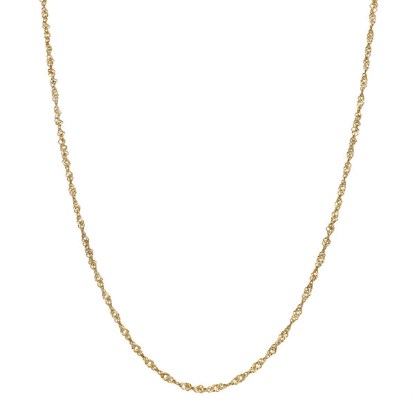 Collar eslabón torzal en oro amarillo 14 kilates.