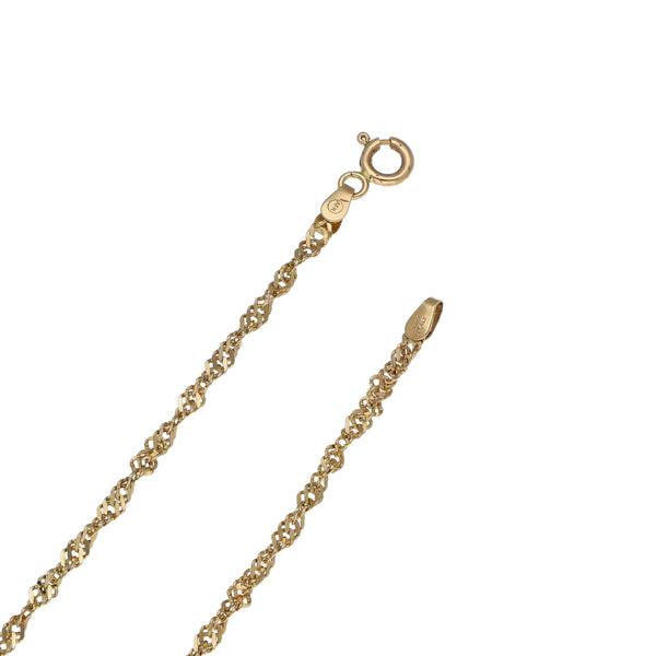 Collar eslabón torzal en oro amarillo 14 kilates.