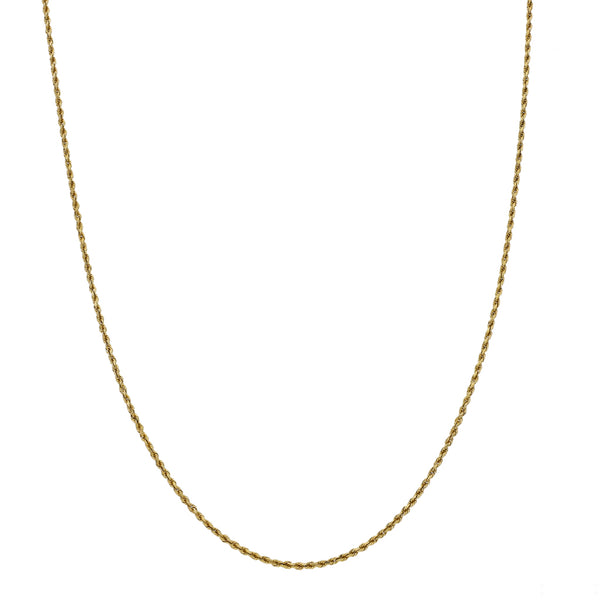 Collar eslabón torzal en oro amarillo 14 kilates.