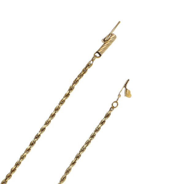 Collar eslabón torzal en oro amarillo 14 kilates.