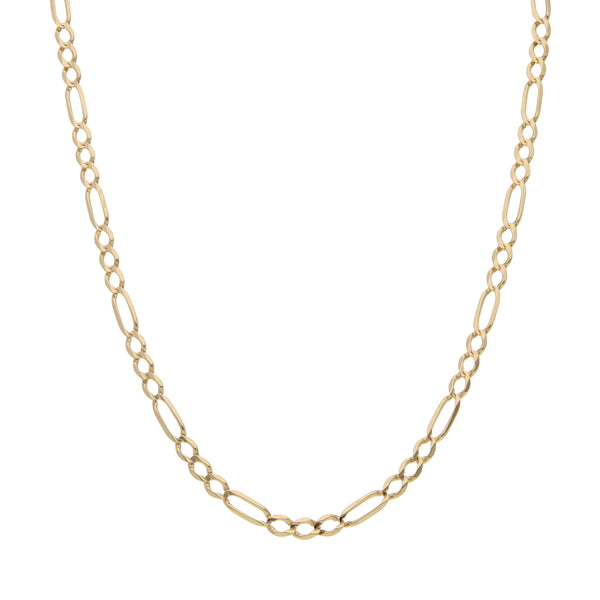 Collar de tres eslabones por uno en oro amarillo 14 kilates.