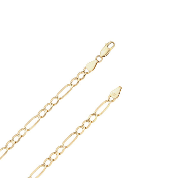 Collar de tres eslabones por uno en oro amarillo 14 kilates.