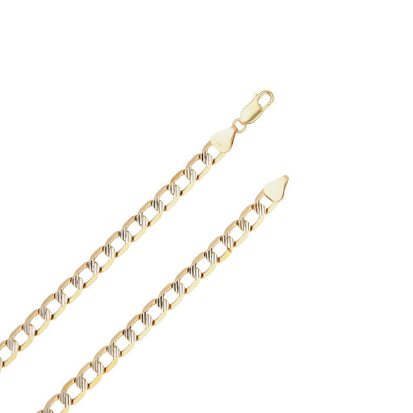 Collar eslabón encontrado platinado en oro amarillo 14 kilates.