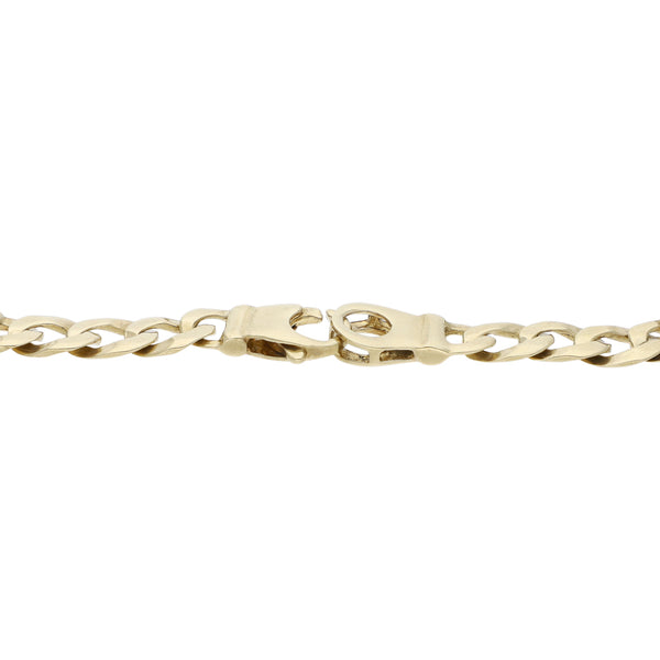 Pulsera eslabón combinado en oro amarillo 14 kilates.