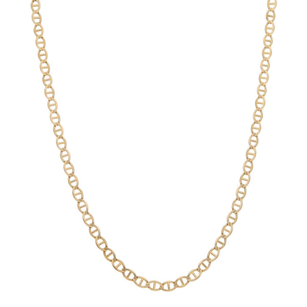 Collar eslabón nudo marino en oro amarillo 14 kilates.