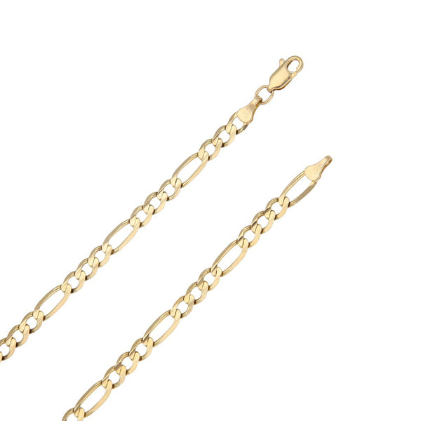Collar de tres eslabones por uno en oro amarillo 14 kilates.
