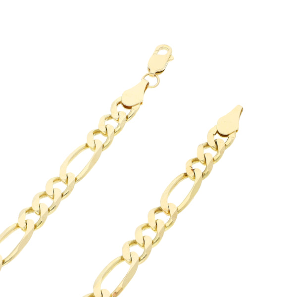Collar de tres eslabones por uno en oro amarillo 14 kilates.