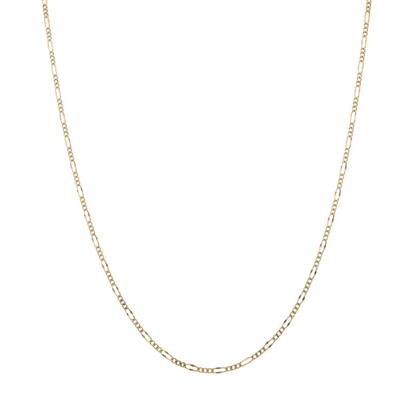 Collar de tres eslabones por uno en oro amarillo 14 kilates.