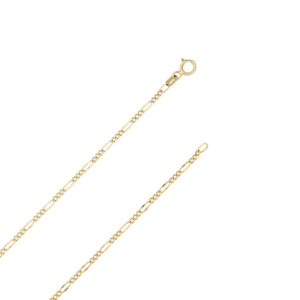 Collar de tres eslabones por uno en oro amarillo 14 kilates.