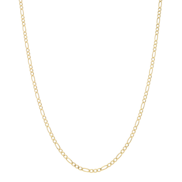 Collar de tres eslabones por uno en oro amarillo 14 kilates.