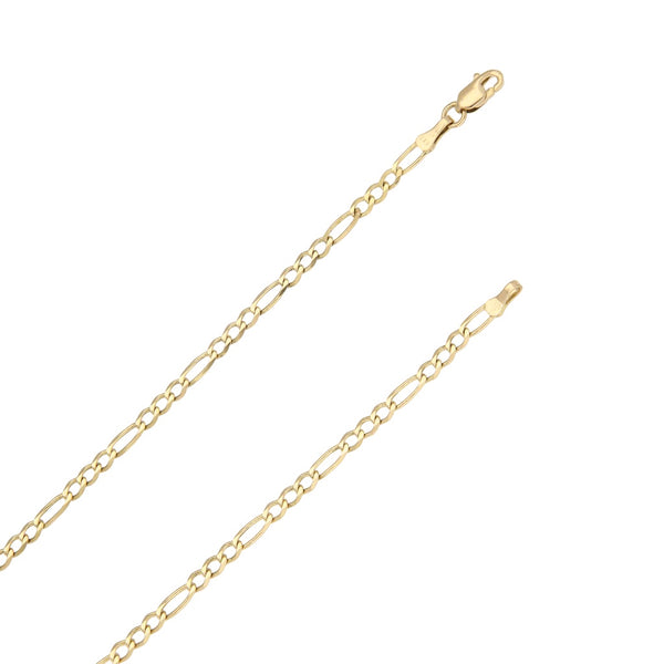 Collar de tres eslabones por uno en oro amarillo 14 kilates.